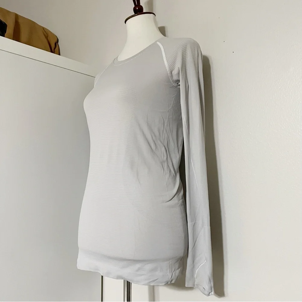 Lululemon Swiftly Tech Shirt Long Sleeve‎ Sports Gray Size 6